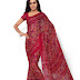 Pink Tie Die Bandhani Bandhej Choti Chunari Saree // wooplr