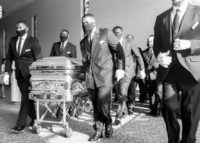 pictures from murdered george floyd funeral service and his casket