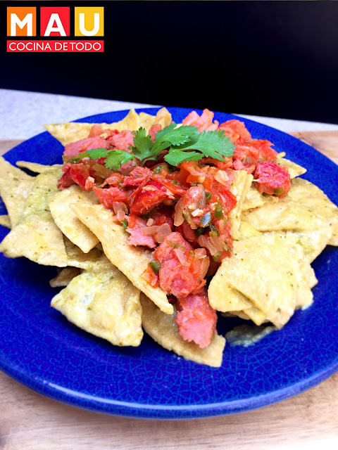 chilaquiles verdes cuaresma machaca de marlin atun ahumado pescado receta facil