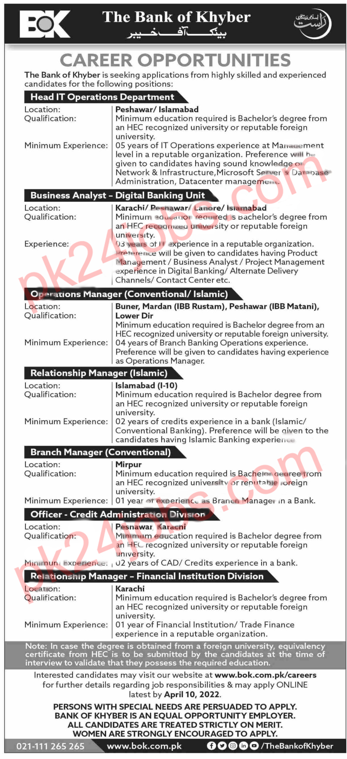 BOK Jobs 2022 – Government Jobs 2022