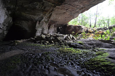 segunda Vista de dentro da entrada da caverna Aroe Jari na chapada dos guimaraes