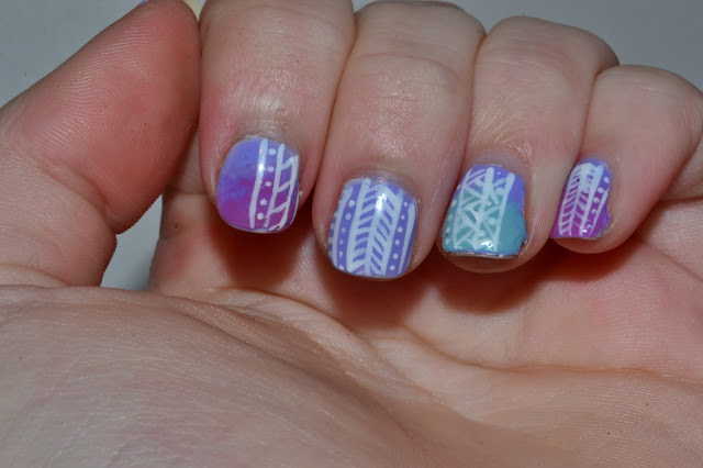 Pastel Tribal Nail Art by Elins Nails