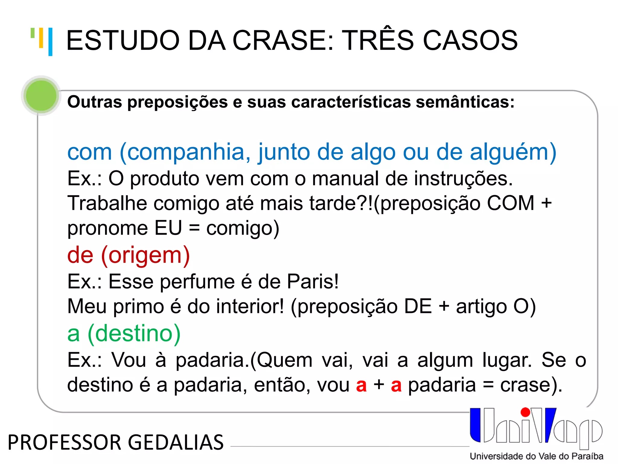 CRASE REGRAS