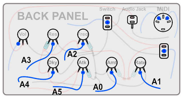 DIY Synth build guide panel connections 17