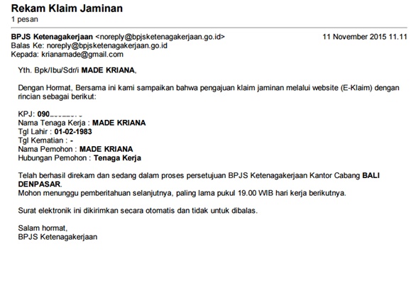 Contoh Email Pemberitahuan Cuti Dalam Bahasa Inggris - J K 