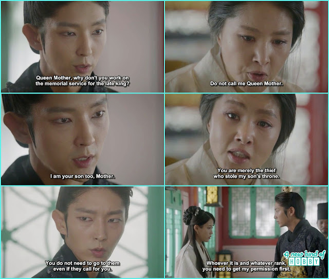  Queen yoo told wang so not to call her mother and in anger Wang soo scold hae soo not to come on every one call - Moon Lovers Scarlet Heart Ryeo - Episode 17 (Eng Sub)  