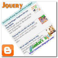 Bài viết mới nhất cuộn lên với Jquery cho Blogspot