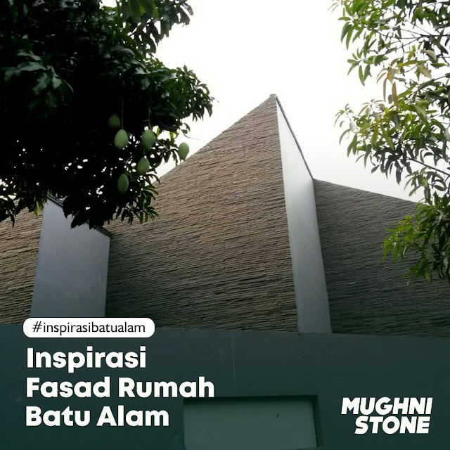 Fasad batu alam simple elegant