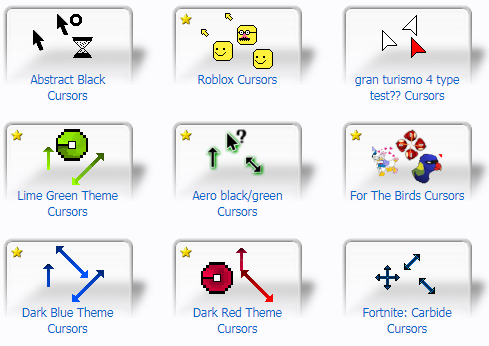 cursors with different styles