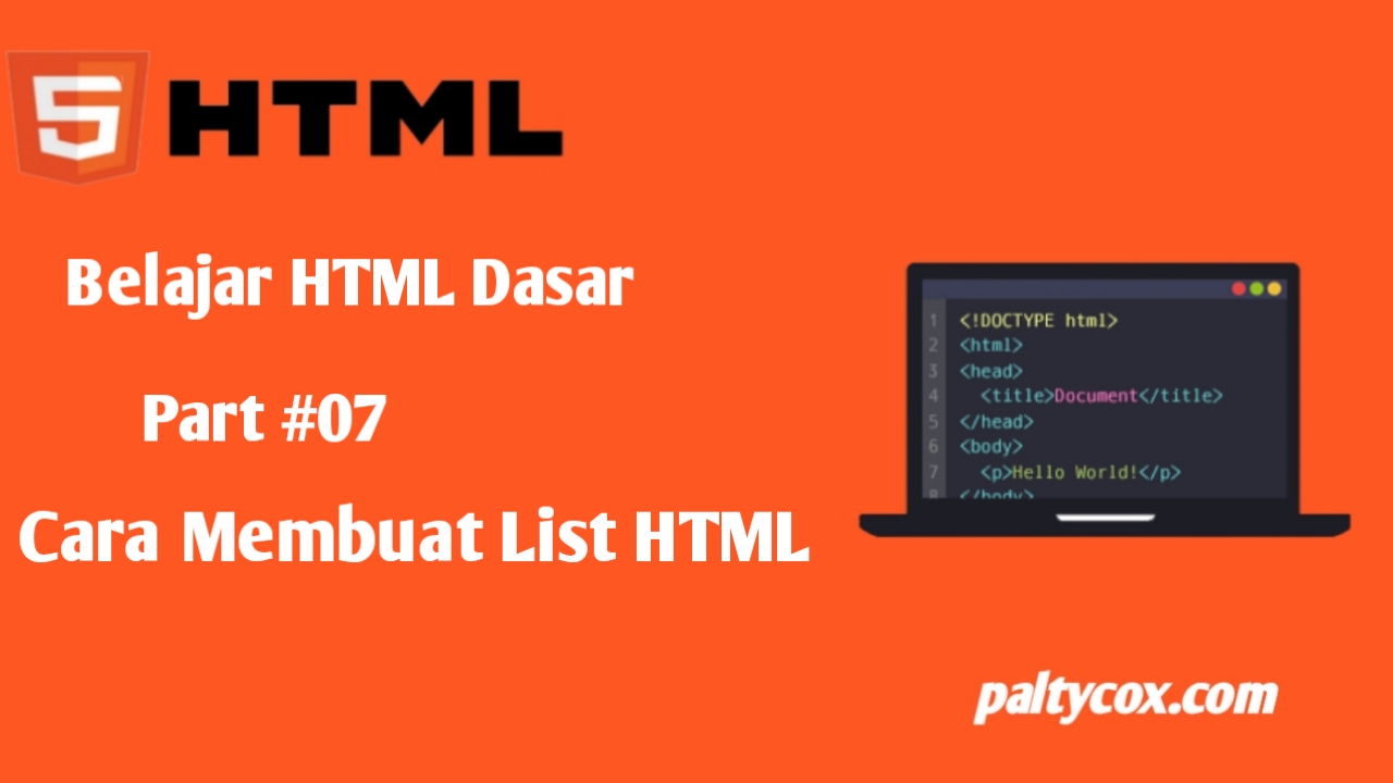 cara membuat list HTML