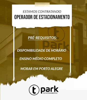 Vaga para Operador de Estacionamento em Porto Alegre