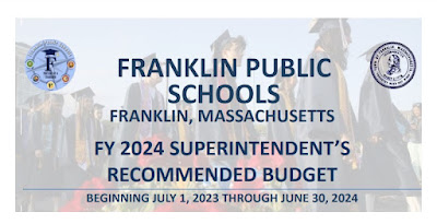 Franklin School Committee - Meeting Agenda for March 28, 2023 - FY 2024 Budget Hearing scheduled