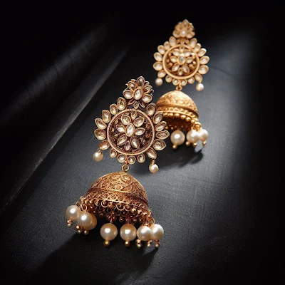 traditional gold jhumka design