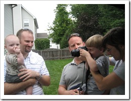 Declan takes a photo of Jer and Reid, 9-6-09