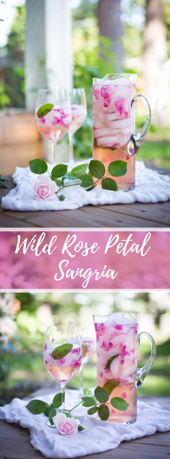 Wild Rose Petal Sangria #summerdrinks #freshdrinks