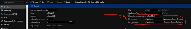 Azure App Service FTP
