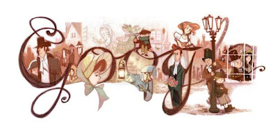 Charles Dickens' 200th Birthday Google Doodle