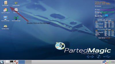 Parted Magic Desktop Screen