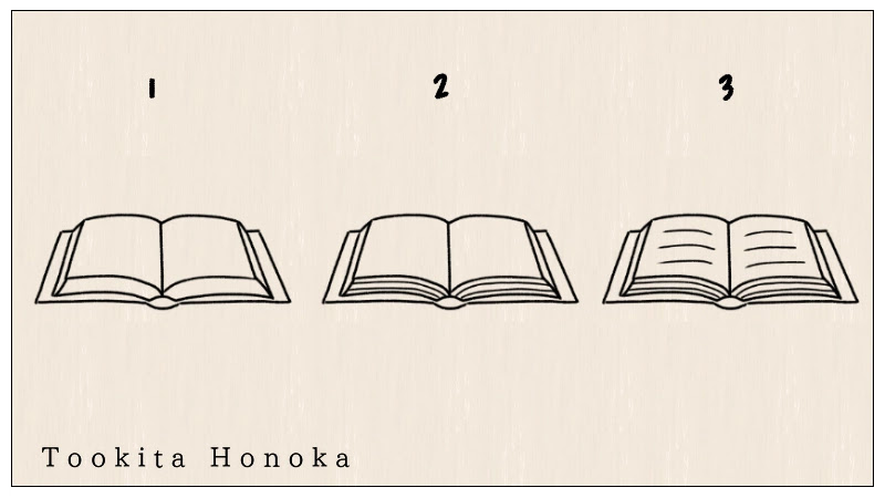 簡単かわいい 開いた本のイラストの描き方 手書き ボールペン 手帳用 遠北ほのかのイラストサイト