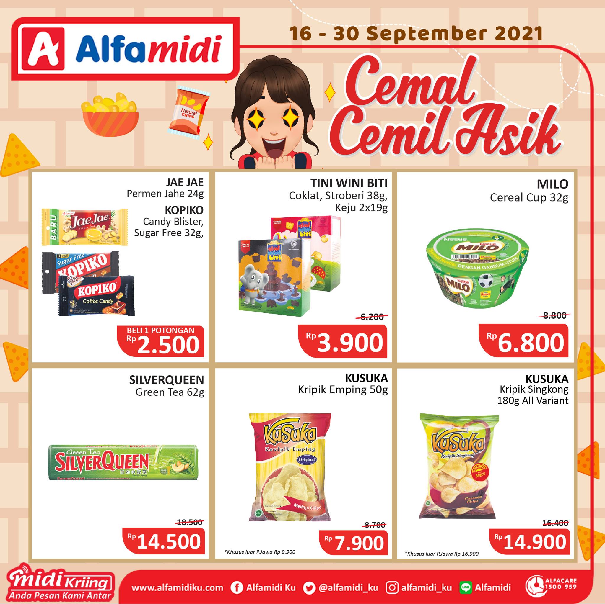 Katalog Promo Snack dan Cemilan Alfamidi Terbaru 16-30 September 2021