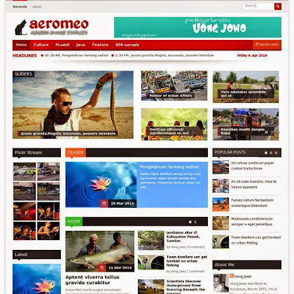 Aeromeo Responsive Magazine Blogger Template