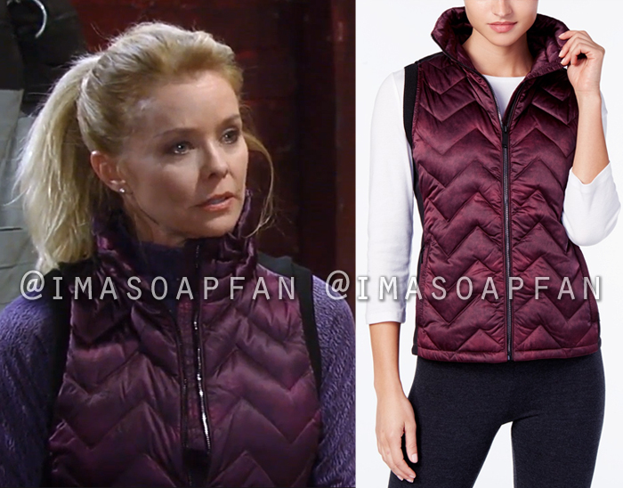 Felicia Scorpio, Kristina Wagner, Purple Chevron Quilted Performance Vest, General Hospital, GH