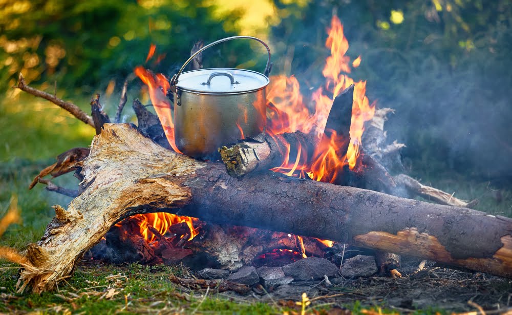 The joys of cooking under a camp fire