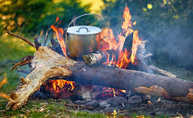 The joys of cooking under a camp fire