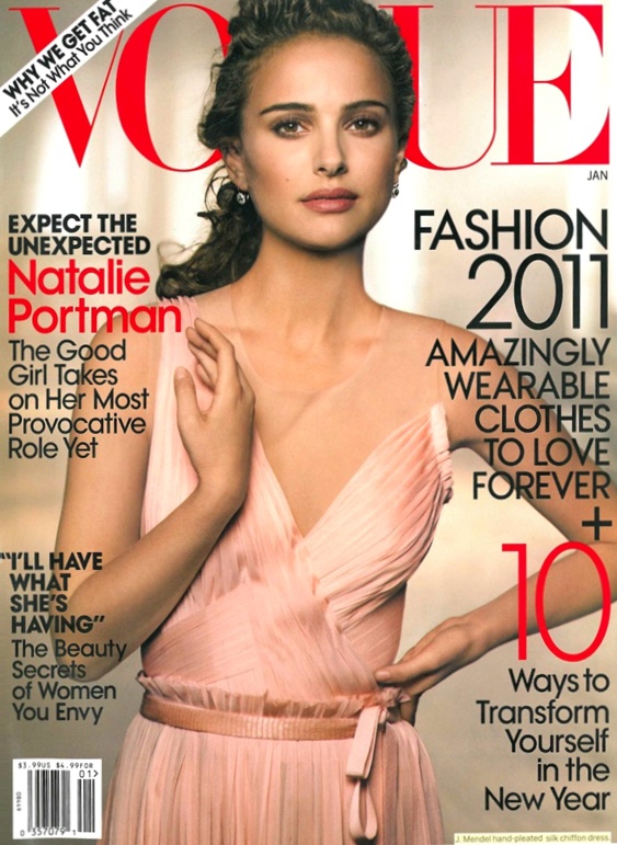 Vogue January 2011. Face: Natalie Portman Photographer: Peter Lindbergh