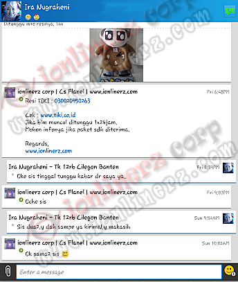 Testimoni Jam Dinding Flanel Kartun Boneka