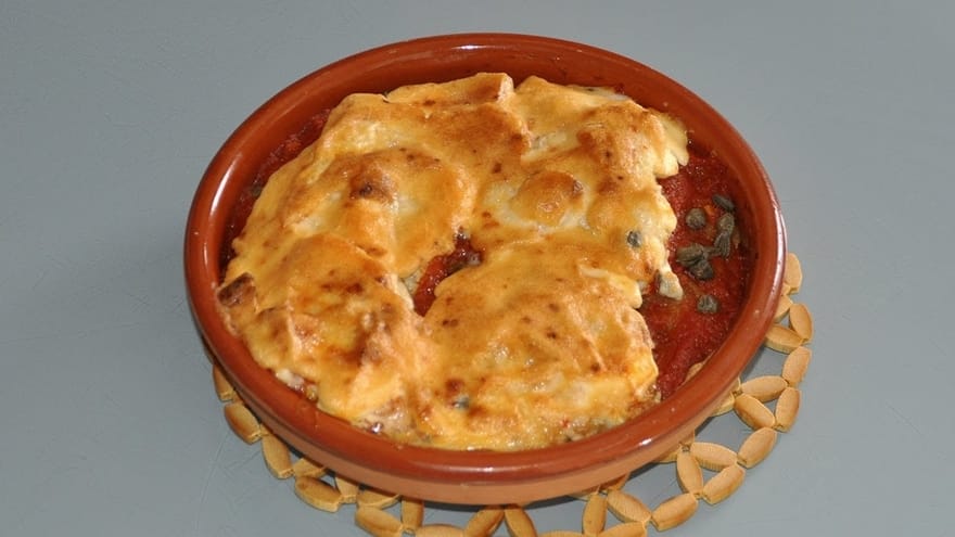 Bacalao gratinado con alioli