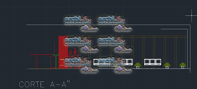 - المساقط العمودية للمقهى dwg   