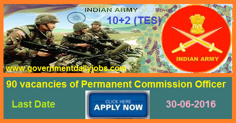 INDIAN ARMY RECRUITMENT 2016 TES 90 POSTS