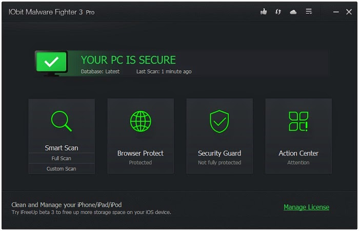 Free AntiMalware Pro IObit Malware Fighter 3 Free for Limited Time