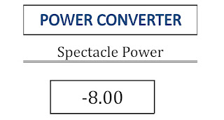 Contact lens power converter