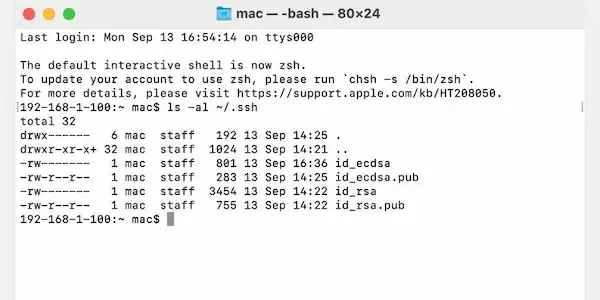 أوامر مفيدة يجب معرفتها عند إنشاء مفتاح SSH على جهاز Mac