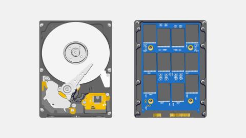 komponen SSD dan HDD