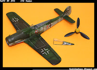 Fw-190 1/48 Tamiya JV-44 'Red 1' model unmasked from Scale Models To Buy Scale Airplanes