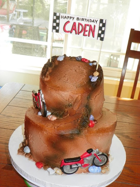 Motocross Motorcycle Birthday Cake