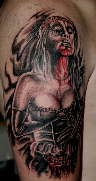 Zombie Girl Tattoo -0