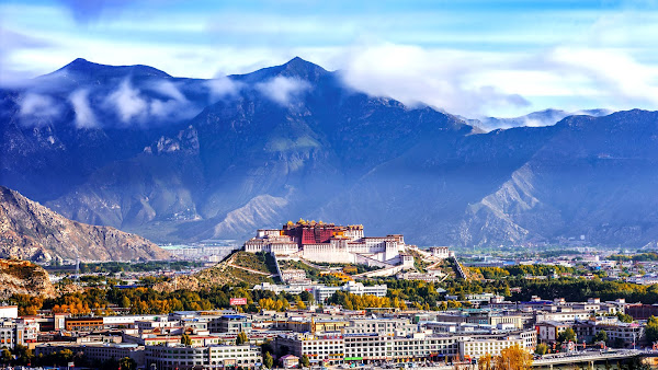 Potala Palace with Lhasa in the foreground