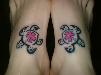 bow tattoos on foot