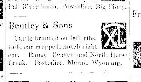 Climbing My Family Tree: Bentley & Sons Cattle Brand, Big Piney, Wyoming