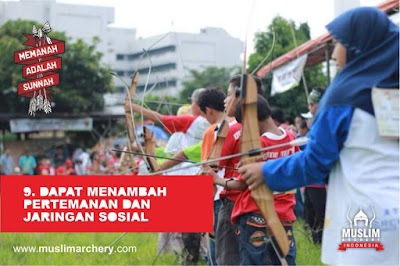 memanah dapat menambah pertemanan dan jaringan sosial 