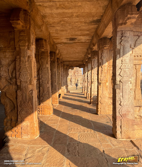 Sculpted pillars of Shri Madhavaraya temple of Gandikota