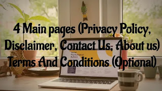 Main pages (Privacy Policy, Disclaimer, Contact Us, About us)