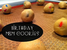 birthday M&M cookies recipe {A Cloth Life}