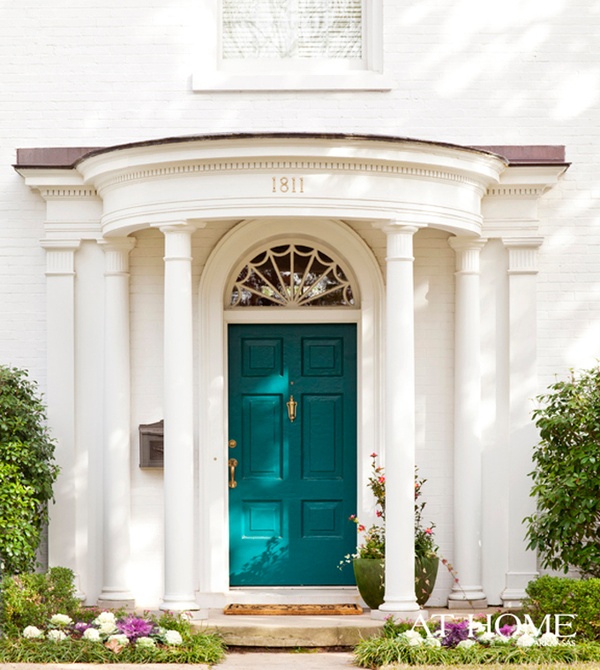 green front door images Peacock Blue Front Door | 600 x 670