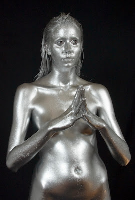 Silver Body Painting