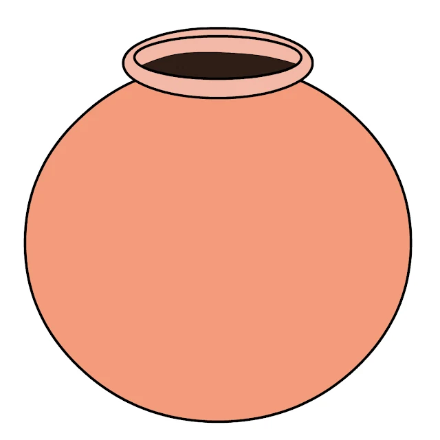 How To Draw A Pot and color Step By Step